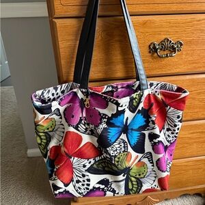 Makeup Junkie Butterfly Print Tote Bag